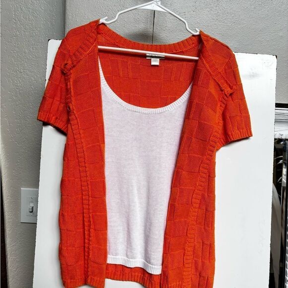 Christopher&  Banks short sleeve orange size small - Picture 9 of 11